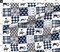 Farm Patchwork Blue Buffalo Plaid Tractor Country Rustic Quilt Topper Wholecloth Cheater Quilt Custom Printed Fabric by Spoonflower Various Fabrics by the Yard or Fat Quarter